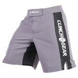 Clinch Gear Pro Series Fight Shorts - Pewter/Black/White
